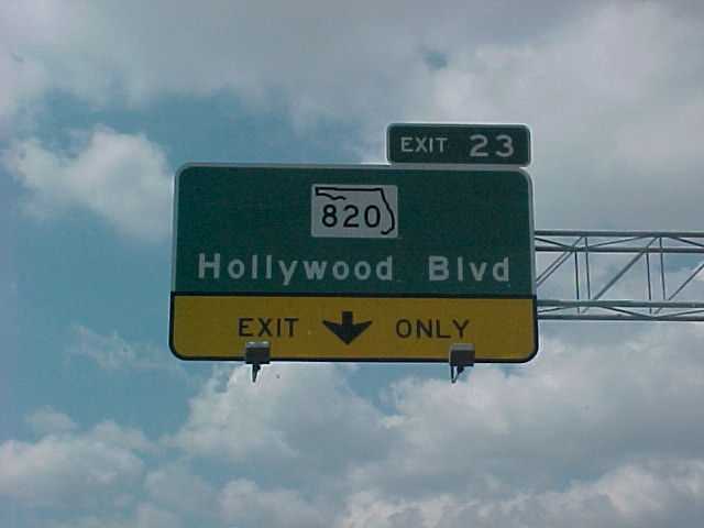 I-95; Hollywood Boulevard Exit #23
